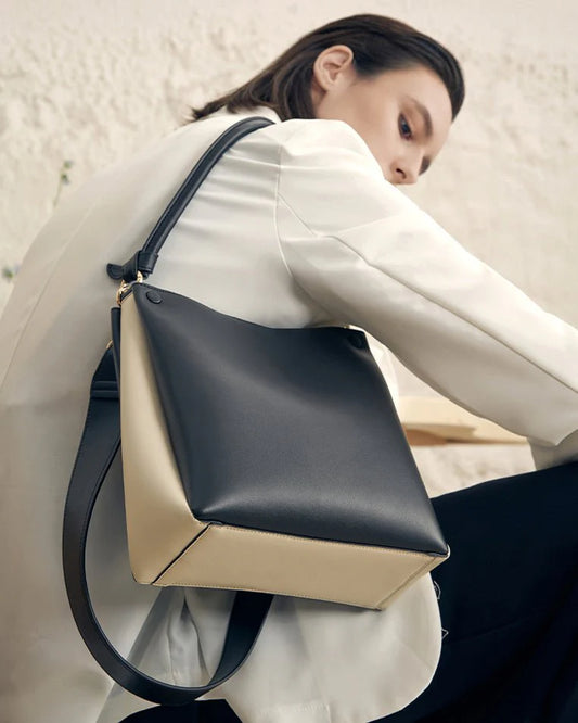 【Outlet】Mini Two-Tone Tote Corn Leather