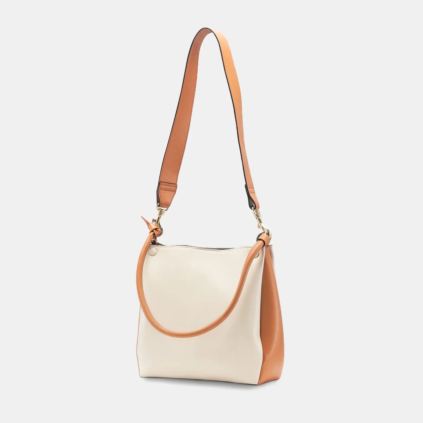 Mini Two-Tone Tote Corn Leather