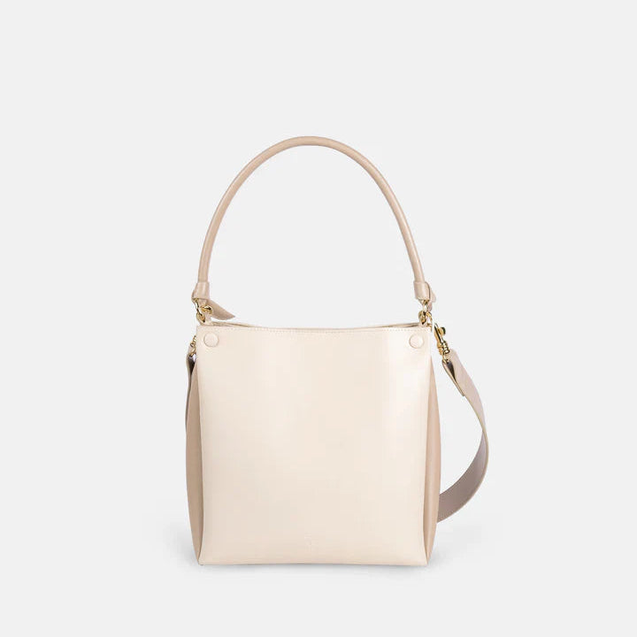 Mini Two-Tone Tote Corn Leather