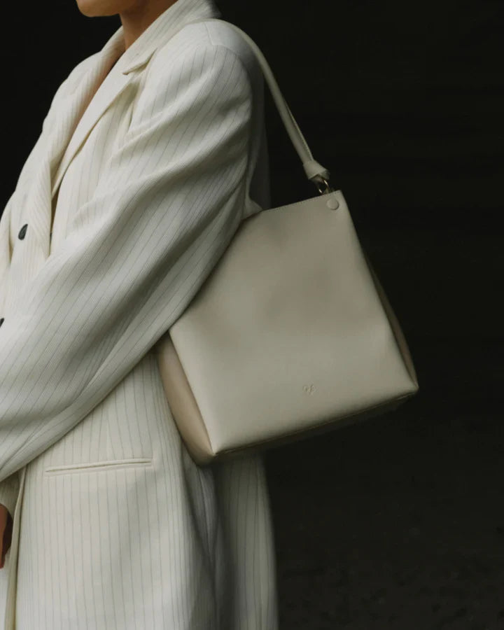 Mini Two-Tone Tote Corn Leather