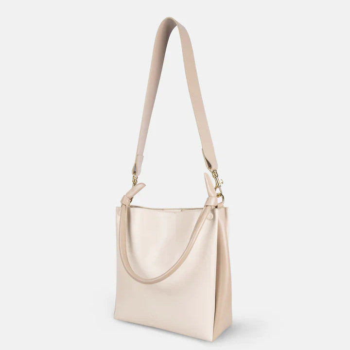 Mini Two-Tone Tote Corn Leather