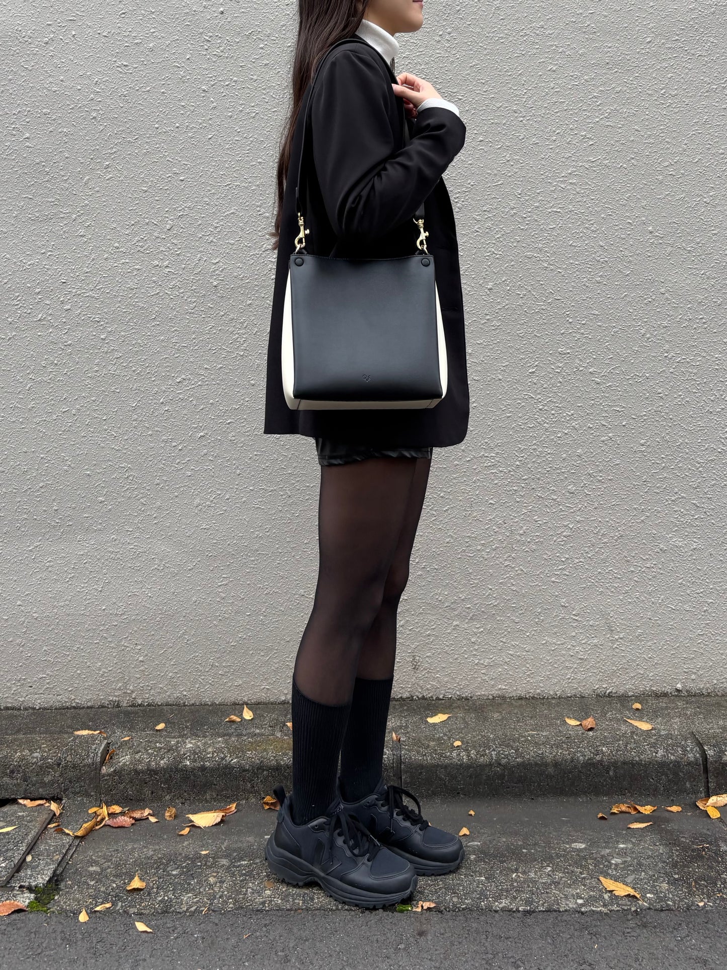 Mini Two-Tone Tote Corn Leather