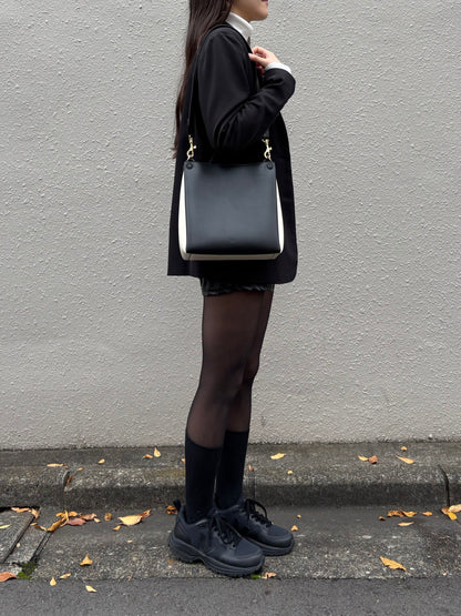 Mini Two-Tone Tote Corn Leather