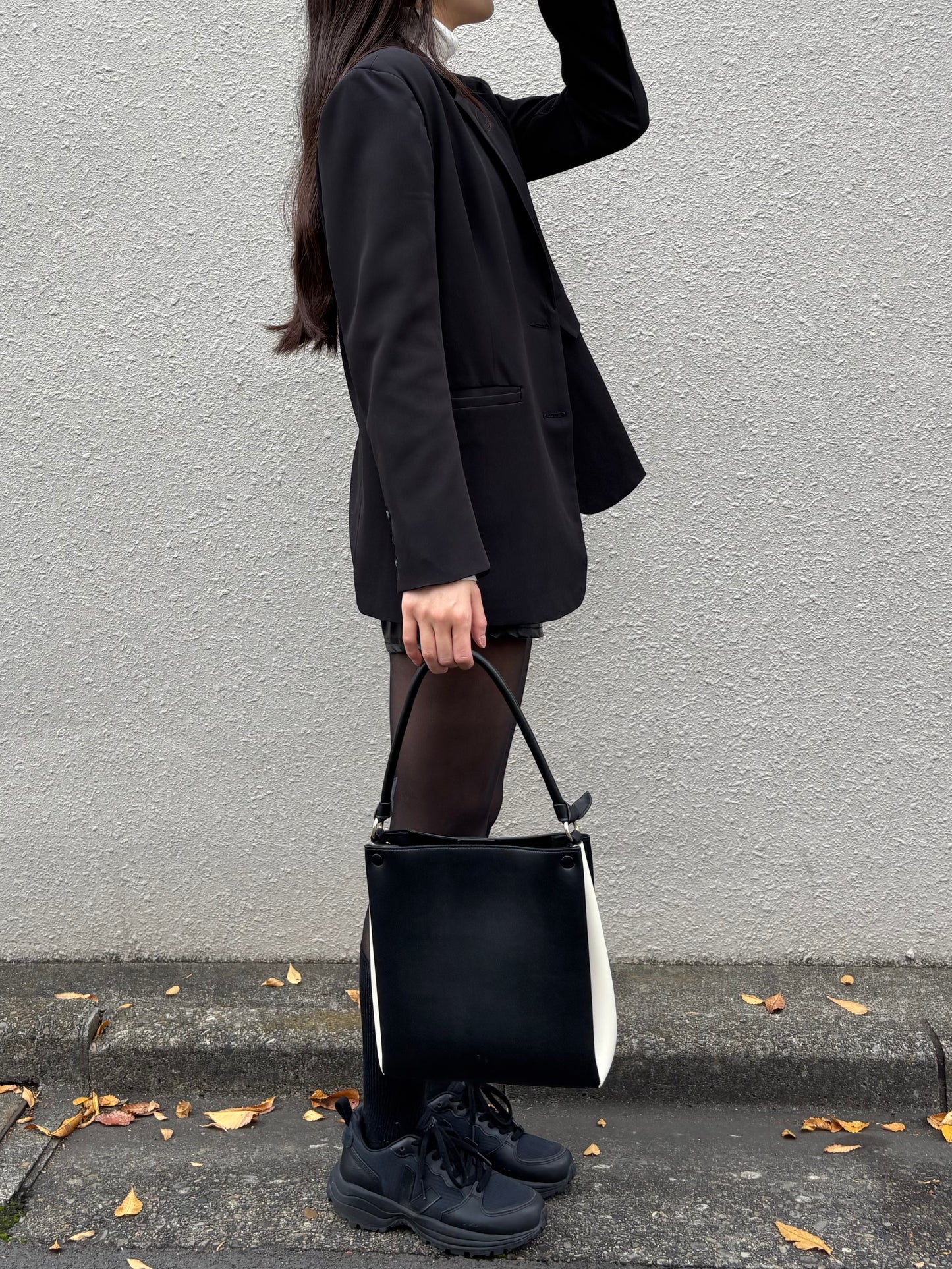 Mini Two-Tone Tote Corn Leather