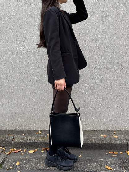 Mini Two-Tone Tote Corn Leather