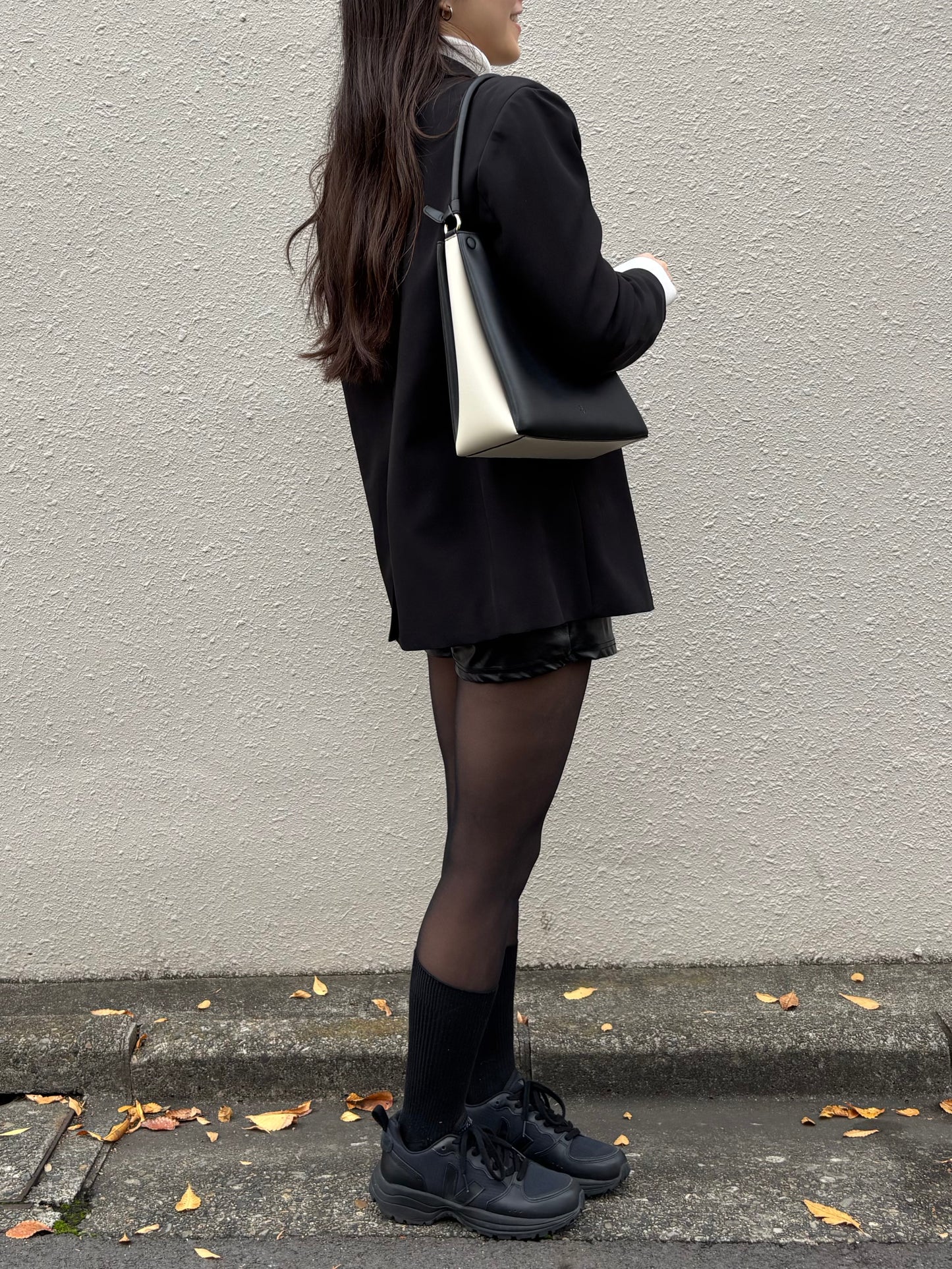 Mini Two-Tone Tote Corn Leather