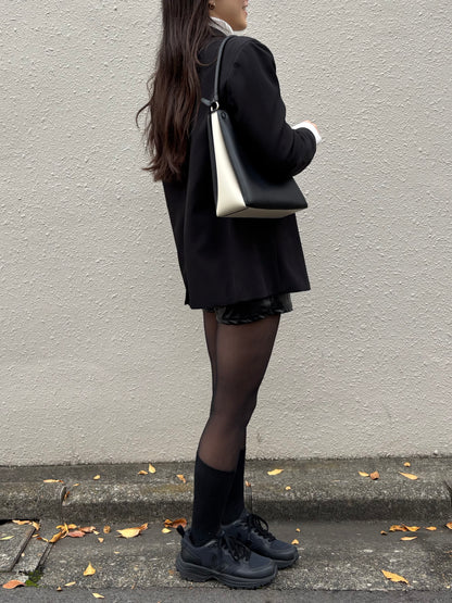 Mini Two-Tone Tote Corn Leather